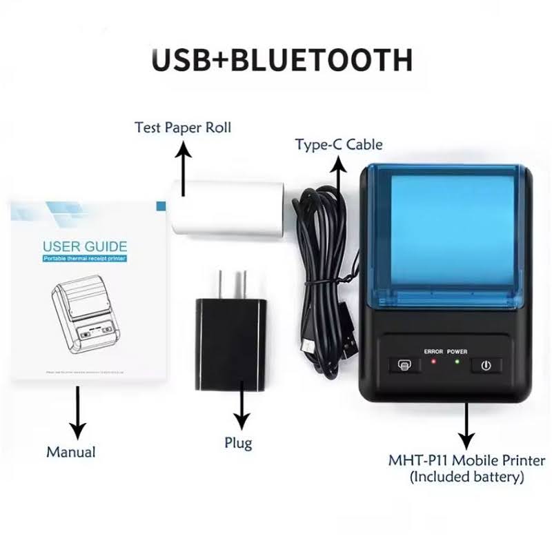 Máy in hóa đơn cầm tay bluetooth MHT-P11 - Nhỏ gọn, pin bền bỉ – Trợ thủ đắc lực cho bán lẻ, giao vận
