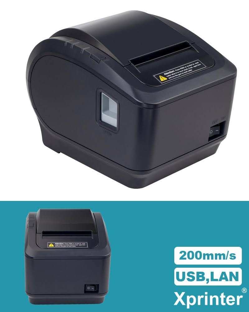 Máy in hóa đơn Xprinter XP-K200L (USB + LAN) - Giải pháp in bill mạng LAN ổn định