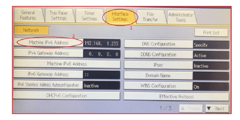 Dải IP máy photocopy