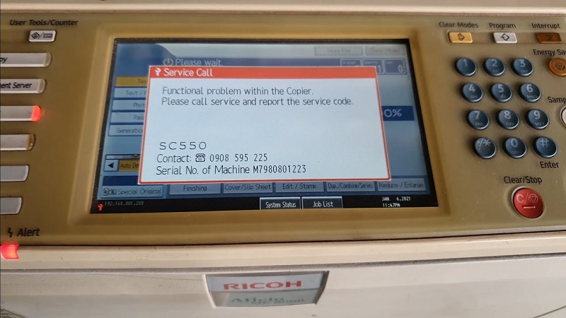 Lỗi SC máy Ricoh
